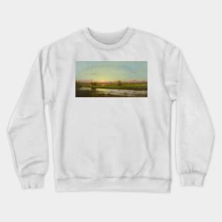 Sunset Over Newburyport Meadows by Martin Johnson Heade Crewneck Sweatshirt